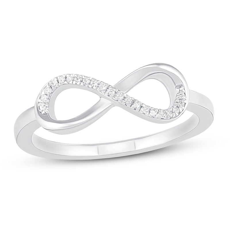 Main Image 1 of Previously Owned Diamond Infinity Ring 1/20 ct tw 10K White Gold