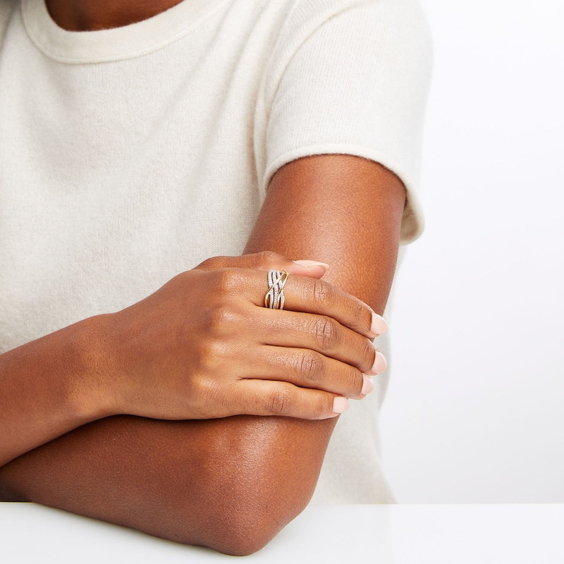 Sterling Silver Swirl Detail Point Ring