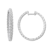 Thumbnail Image 0 of Previously Owned Diamond Twist Hoop Earrings 1/4 ct tw Round-cut Sterling Silver