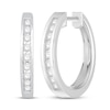 Thumbnail Image 0 of Previously Owned Diamond Hoop Earrings 1/4 ct tw Round-Cut 10K White Gold