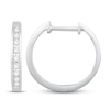 Thumbnail Image 1 of Previously Owned Diamond Hoop Earrings 1/4 ct tw Round-Cut 10K White Gold