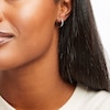 Thumbnail Image 2 of Previously Owned Diamond Hoop Earrings 1/4 ct tw Round-Cut 10K White Gold