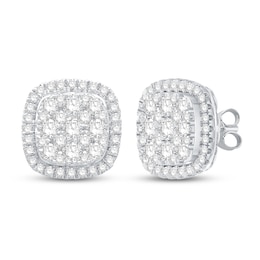 Previously Owned Diamond Stud Earrings 1 ct tw Round-Cut 10K White Gold