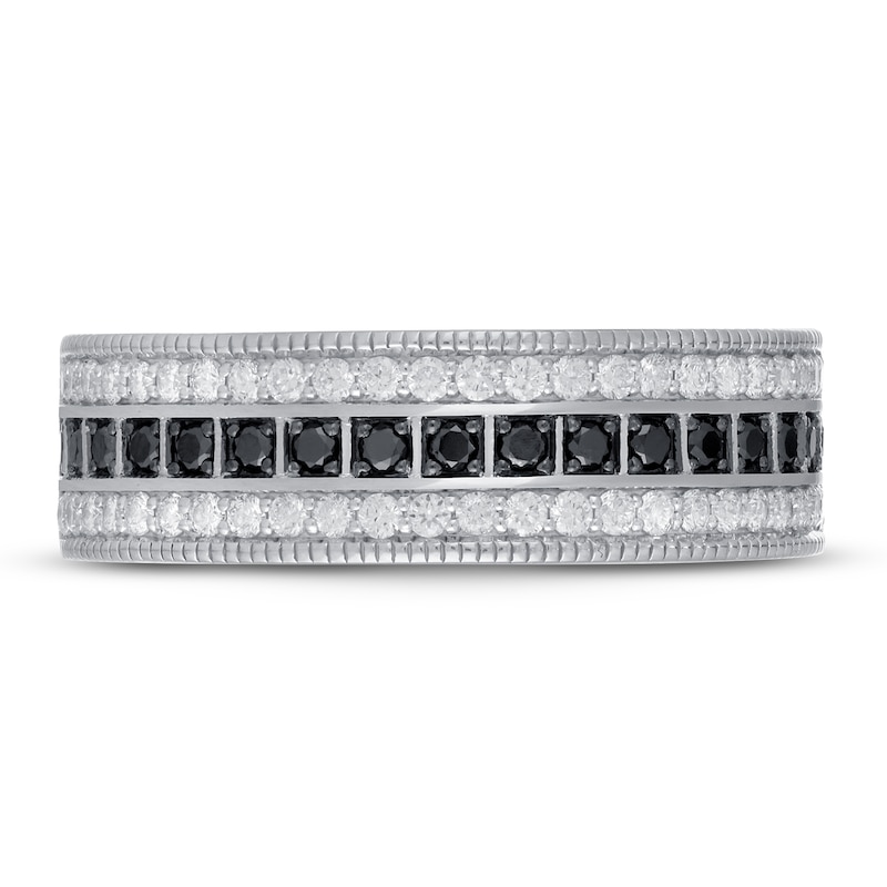 Main Image 3 of Previously Owned Neil Lane Men’s White & Black Diamond Wedding Band 3/4 ct tw 14K White Gold