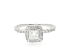 Thumbnail Image 1 of Previously Owned Princess-Cut Diamond Halo Engagement Ring 1-1/8 ct tw 14K White Gold