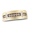 Thumbnail Image 0 of Previously Owned Men's Brown & White Diamond Wedding Band 1/3 ct tw Round-cut 10K Yellow Gold