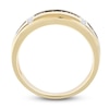 Thumbnail Image 2 of Previously Owned Men's Brown & White Diamond Wedding Band 1/3 ct tw Round-cut 10K Yellow Gold