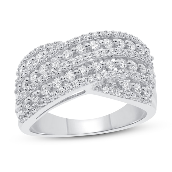 Previously Owned Diamond Fashion Ring 1 ct tw Round-cut 10K White Gold