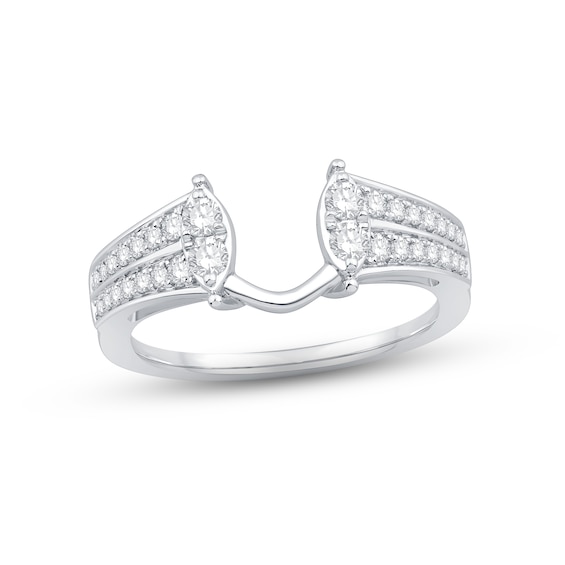 Previously Owned Diamond Enhancer Ring 3/8 ct tw Round-cut 14K White Gold