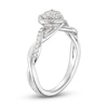 Thumbnail Image 2 of Hallmark Diamonds Multi-Stone Heart Frame Promise Ring 1/4 ct tw Sterling Silver