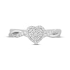 Thumbnail Image 4 of Hallmark Diamonds Multi-Stone Heart Frame Promise Ring 1/4 ct tw Sterling Silver
