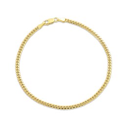 Cuban Curb Chain Bracelet 2.64mm 14K Yellow Gold 7.5”