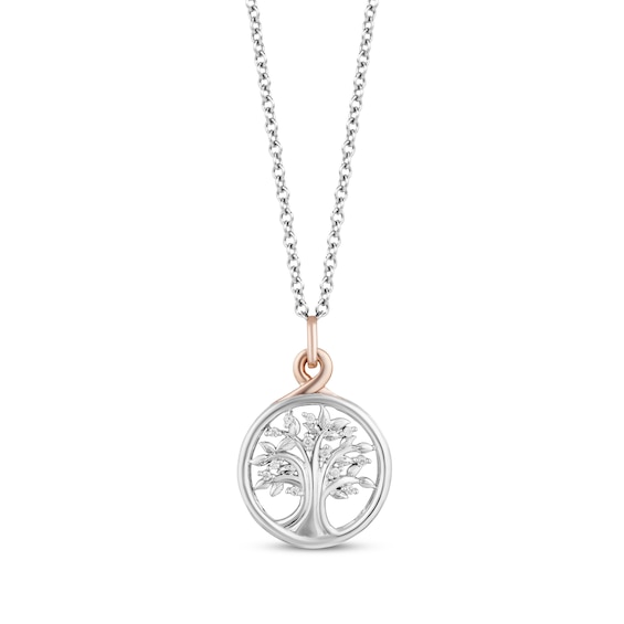 Previously Owned Hallmark Diamonds Necklace 1/20 ct tw Sterling Silver & 10K Gold 18"