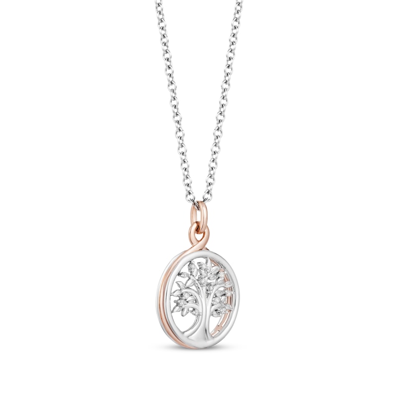 Main Image 2 of Previously Owned Hallmark Diamonds Necklace 1/20 ct tw Sterling Silver & 10K Gold 18"