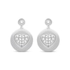 Thumbnail Image 2 of Previously Owned Signature Heart Diamond Earrings 1/3 ct tw Sterling Silver