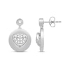 Thumbnail Image 3 of Previously Owned Signature Heart Diamond Earrings 1/3 ct tw Sterling Silver