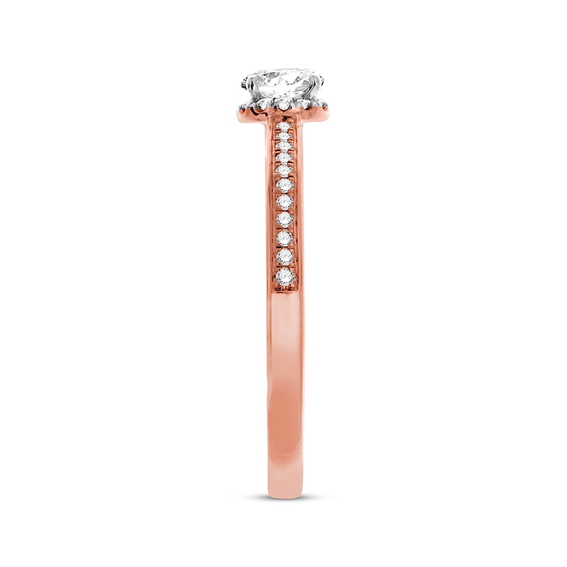 Main Image 2 of Previously Owned Diamond Engagement Ring 1/2 ct tw Round-cut 10K Rose Gold