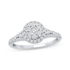 Thumbnail Image 1 of Previously Owned Multi-Diamond Engagement Ring 1/2 ct tw Round & Baguette 10K White Gold