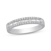 Previously Owned Diamond Anniversary Band 1/5 ct tw Round & Baguette-cut 10K White Gold