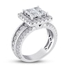 Thumbnail Image 2 of Previously Owned Diamond Engagement Ring 4 ct tw Princess & Round 14K White Gold