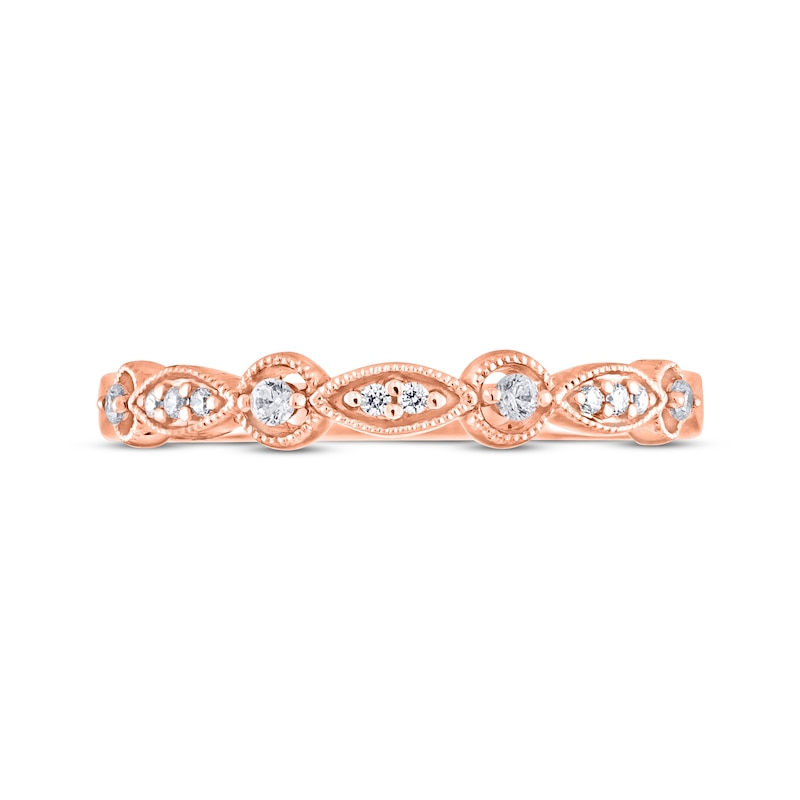 Main Image 3 of Previously Owned Adrianna Papell Diamond Wedding Band 1/10 ct tw 14K Rose Gold