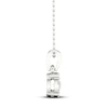 Thumbnail Image 3 of Previously Owned Diamond Halo Necklace 1/10 ct tw Round-Cut 10K White Gold 18"