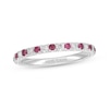 Thumbnail Image 1 of Previously Owned Neil Lane Ruby Anniversary Band 1/5 ct tw Round-cut Diamonds 14K White Gold - Size 9.5