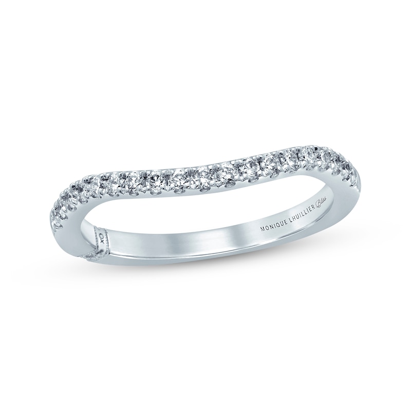 Main Image 1 of Previously Owned Monique Lhuillier Bliss Diamond Contour Anniversary Band 1/4 ct tw Round-cut 18K White Gold