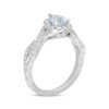 Previously Owned Neil Lane Aquamarine Engagement Ring 1/2 ct tw Pear & Round-cut Diamonds 14K White Gold