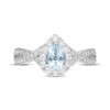 Thumbnail Image 2 of Previously Owned Neil Lane Aquamarine Engagement Ring 1/2 ct tw Pear & Round-cut Diamonds 14K White Gold