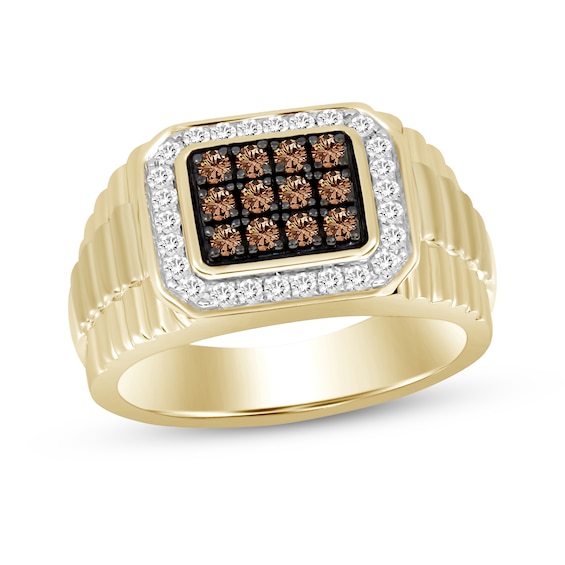 Previously Owned Men's Diamond Ring 1/2 ct tw Round-cut 10K Yellow Gold