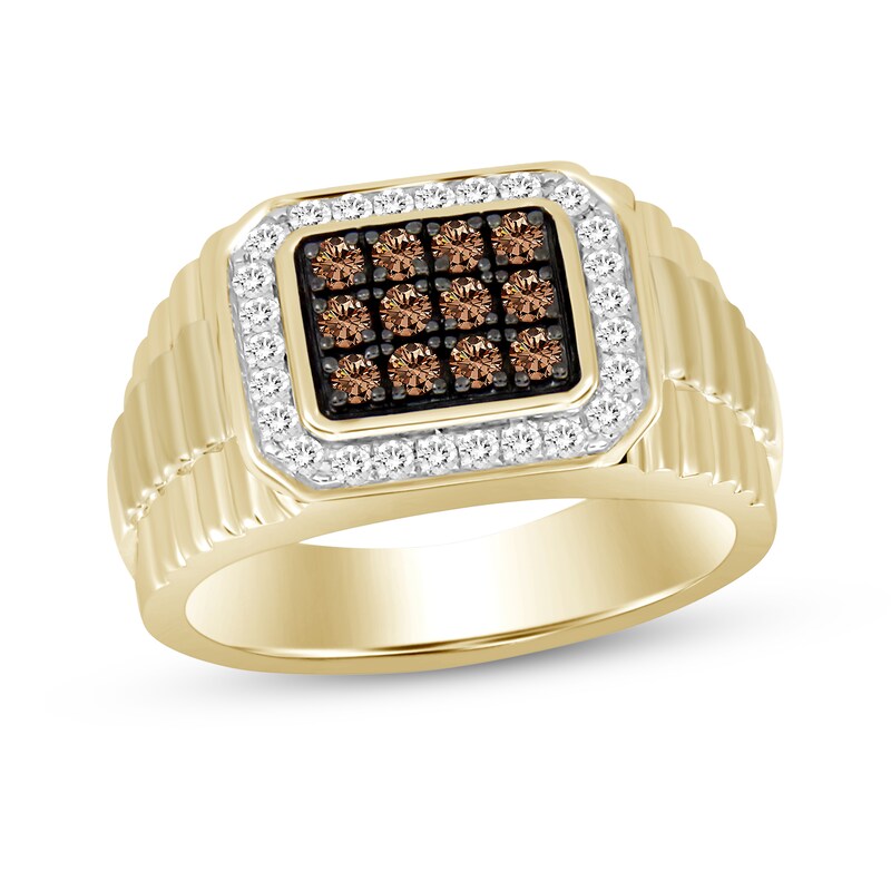 Previously Owned Men's Diamond Ring 1/2 ct tw Round-cut 10K Yellow Gold