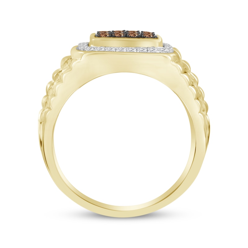 Previously Owned Men's Diamond Ring 1/2 ct tw Round-cut 10K Yellow Gold
