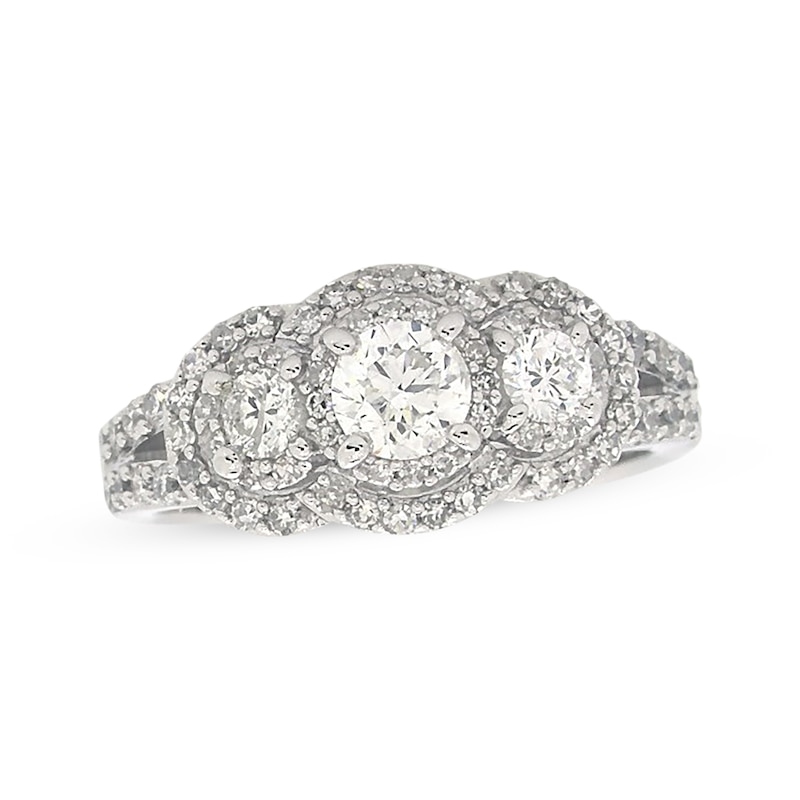 Previously Owned Diamond Engagement Ring 1 ct tw Round-cut 14K White Gold