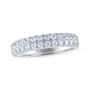 Previously Owned THE LEO Ideal Cut Diamond Anniversary Ring 1 ct tw Round-cut 14K White Gold