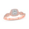 Thumbnail Image 1 of Previously Owned Diamond Engagement Ring 3/8 ct tw Princess & Round 10K Two-Tone Gold