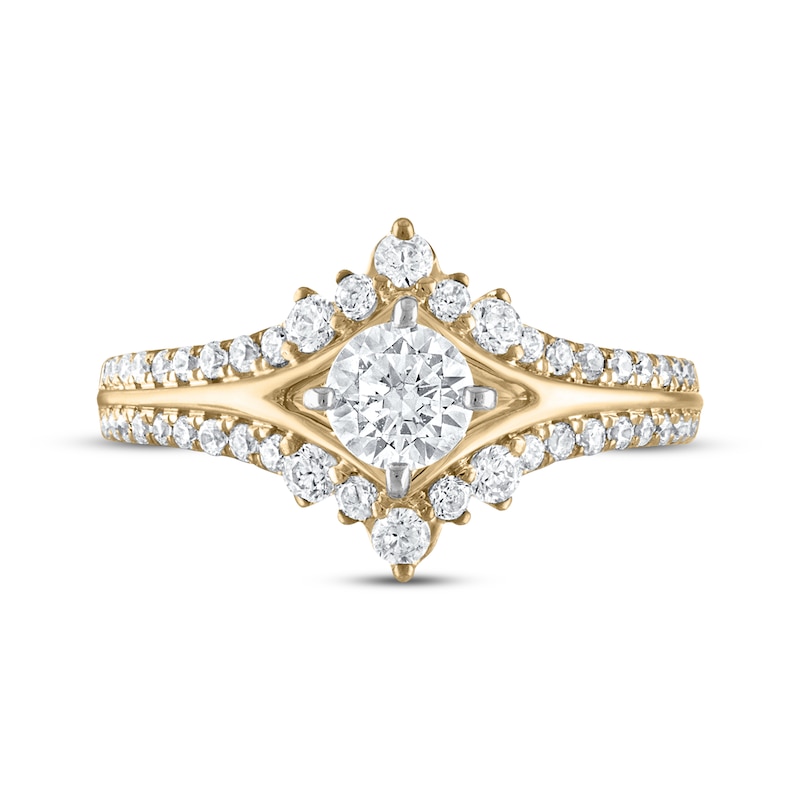 Main Image 3 of Previously Owned Diamond Engagement Ring 1 ct tw Round-cut 14K Yellow Gold