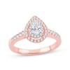 Thumbnail Image 1 of Previously Owned Diamond Engagement Ring 1/2 ct tw Pear & Round 14K Rose Gold