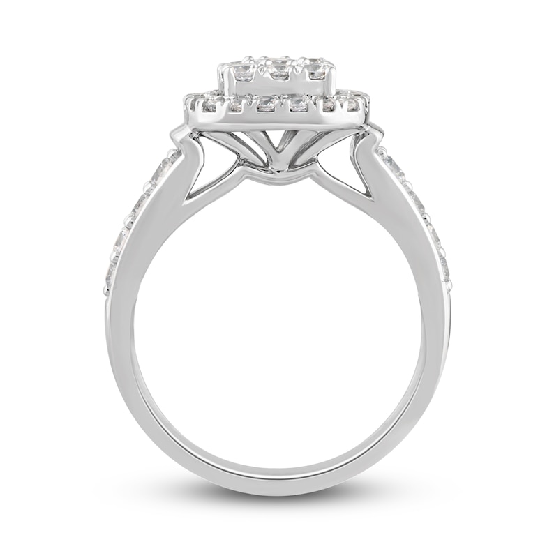 Main Image 3 of Previously Owned Diamond Engagement Ring 1 ct tw Round-cut 14K White Gold