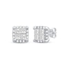 Thumbnail Image 1 of Princess-Cut Quad Diamond Stud Earrings 1 ct tw 10K White Gold