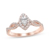 Thumbnail Image 0 of Previously Owned Diamond Engagement Ring 3/4 ct tw Marquise & Round-cut 14K Rose Gold