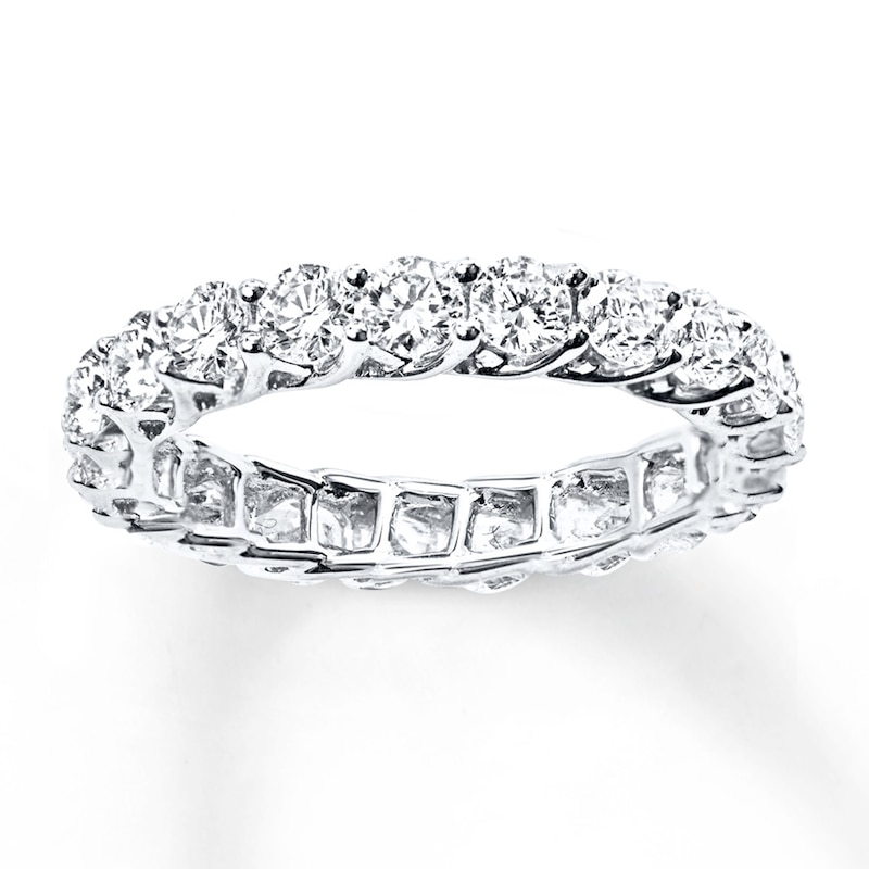 Main Image 1 of Previously Owned Diamond Eternity Ring 2 ct tw Round-cut 14K White Gold