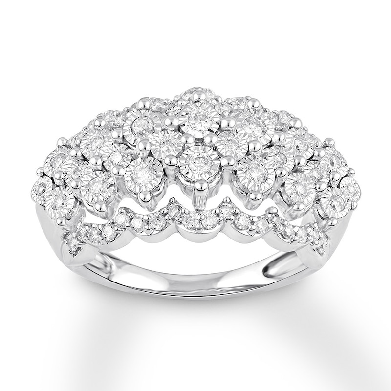 Previously Owned Diamond Ring 5/8 ct tw Round-cut 10K White Gold