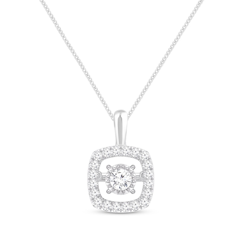 Main Image 1 of Previously Owned Unstoppable Love Necklace 1/4 ct tw 10K White Gold 19"