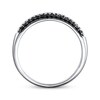 Thumbnail Image 2 of Previously Owned Black/White Diamond Anniversary Ring 1/4 ct tw Round-cut 10K White Gold