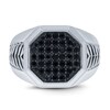 Thumbnail Image 4 of Previously Owned Men's Black Diamond Hexagonal Ring 3/4 ct tw Sterling Silver