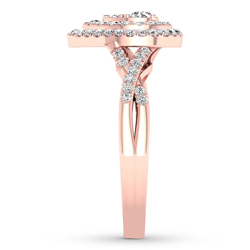 Main Image 3 of Previously Owned Diamond Engagement Ring 3/8 ct tw Round-cut 10K Rose Gold