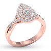 Thumbnail Image 4 of Previously Owned Diamond Engagement Ring 3/8 ct tw Round-cut 10K Rose Gold
