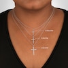 Thumbnail Image 7 of Previously Owned Diamond Cross Necklace 1/2 ct tw Round-Cut 10K White Gold 18"