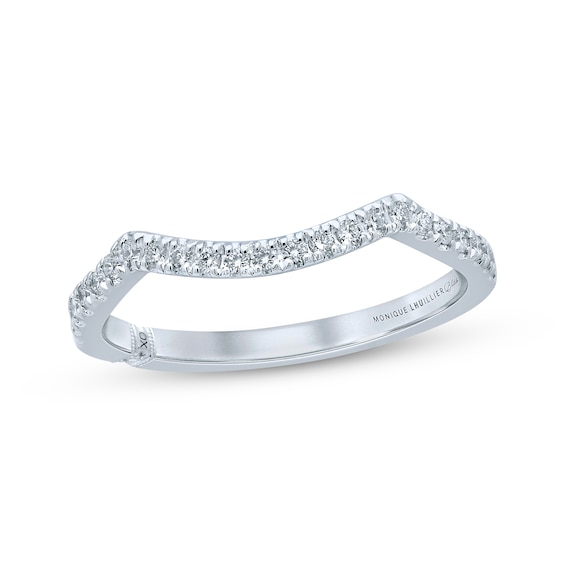 Previously Owned Monique Lhuillier Bliss Diamond Wedding Band 1/ ct tw Round-cut 18K White Gold
